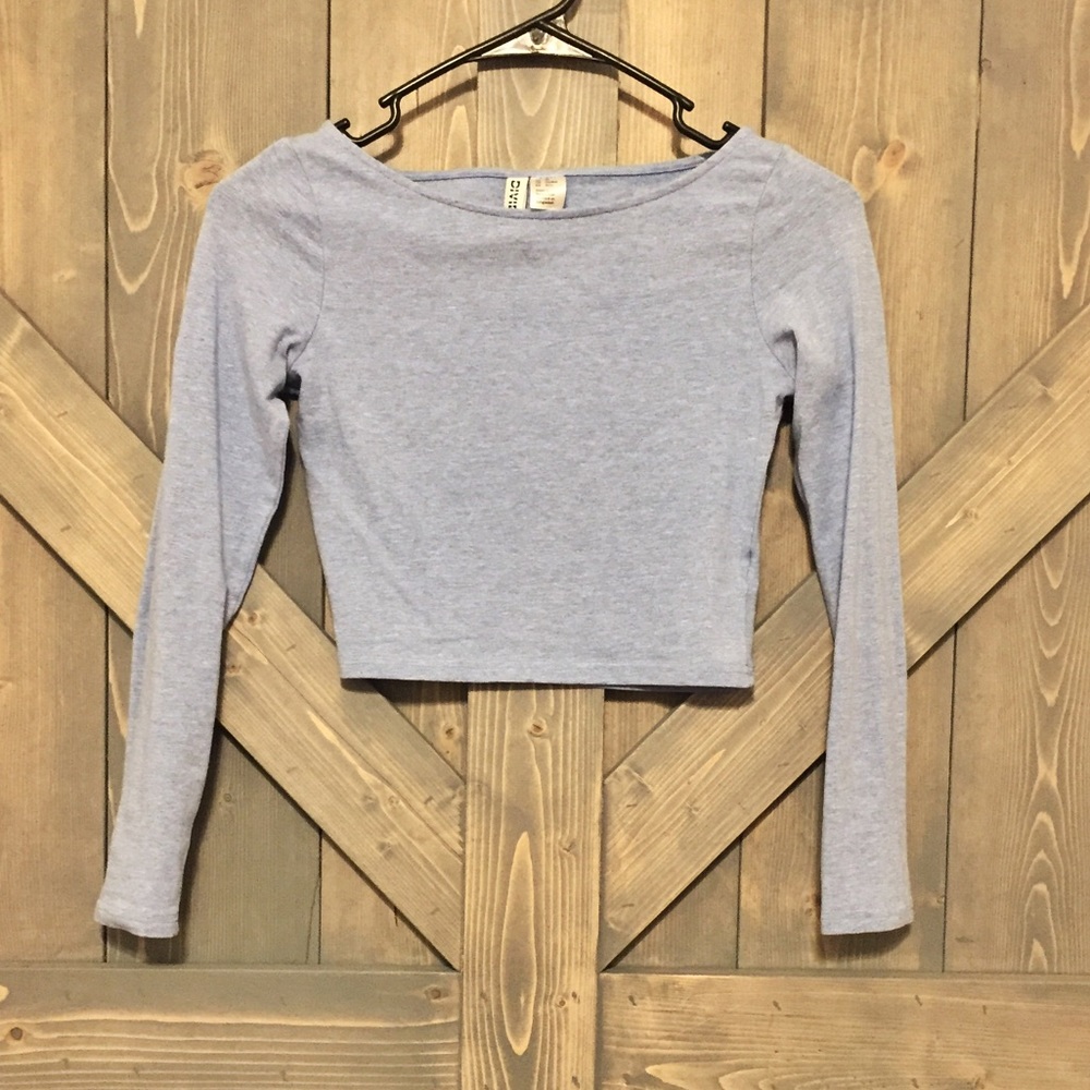 Baby Blue Long Sleeve Crop 💙